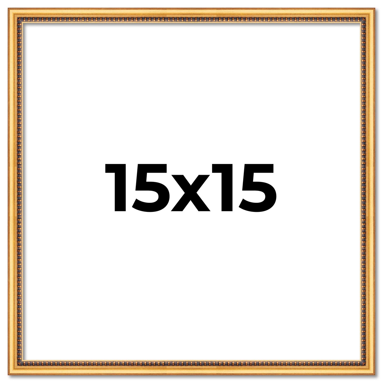 Square Classic Modern Gold Picture Frame - UV Acrylic, Foam Board Backing, Hanging Hardware